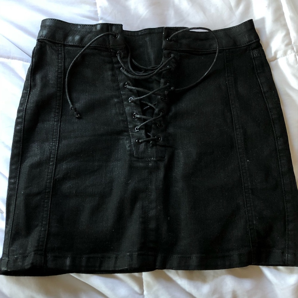urban outfitters lace up skirt